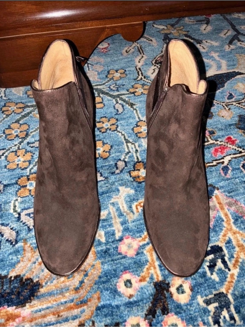 Sofft Brown Leather Suade Healed Bootie